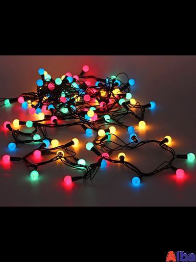 Гирлянда шарики 23мм, 7,5 м RGB 220В