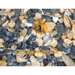 Чёрный кофе мраморная крошка галтованная, фракция 3-5 мм