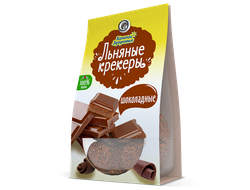 Льняные крекеры с шоколадной глазурью 50 г, Компас Здоровья