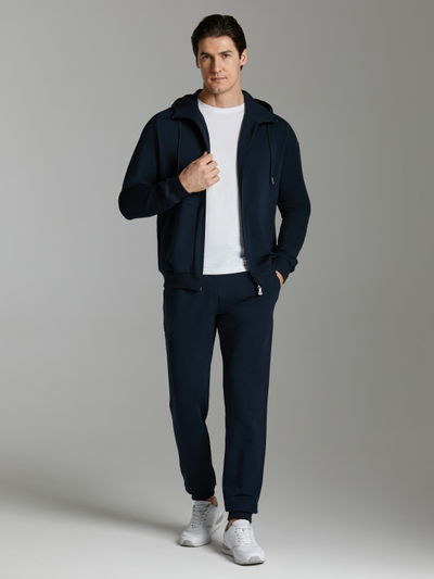 Черный спортивный костюм мужской 11SKM-1828