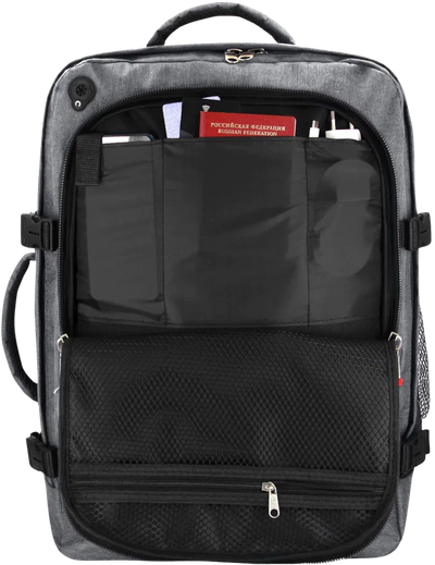 Рюкзак Сумка Чемодан ручная кладь 55х40х20 Optimum Air RL, серый