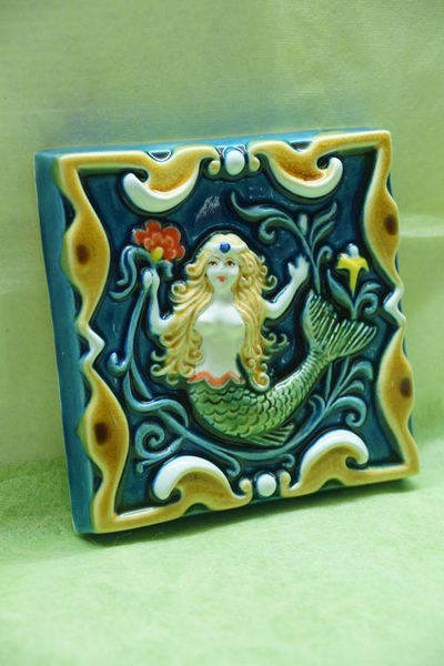 Русалка цветная (керамическая плитка)