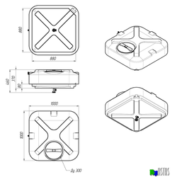 Бак для душа «Rostok» 250л с подогревом