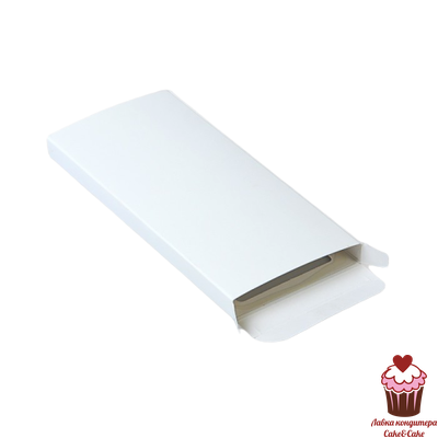 Упаковка под плитку шоколада Белая 17х8 см
