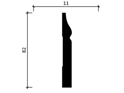 Плинтус DD48 - 82*11*2000мм