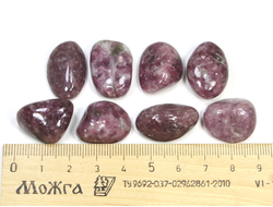 Лепидолит, галтовка в ассортименте, Бразилия (18-23 мм, 4-6 г) №22732