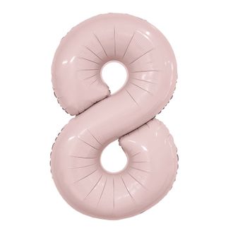 Цифра 8 нежно-розовый