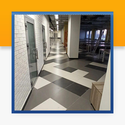 Укладка плитки в офисе