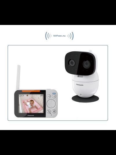 Видеоняня Panasonic KX-HN3001-X2. В комплекте монитор 3,5" и две поворотных видеокамеры, VGA