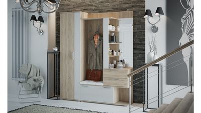 Прихожая ЭРИКА Дуб сонома/Белый