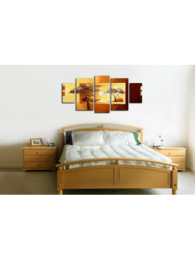 Модульная картина "Солнце и два дерева"