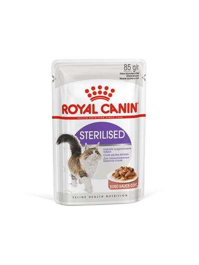 Royal Canin (Роял Канин)  Sterilised Влажный корм (пауч) для стерилизованных кошек, кусочки  в соусе, 85 г