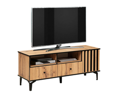 Гостиная ЛИБЕРТИ - Тумба под ТВ 51.06 (опора 150мм) Дуб Вотан/Черный