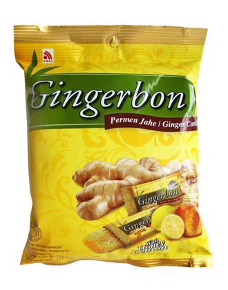 Имбирные конфеты мед лимон &quot;Джинджебон&quot;(Gingerbon Honey Lemon Candy) Agel -  125гр. (Индонезия)