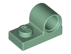 Plate, Modified 1 x 2 with Pin Hole on Top, Sand Green (11458 6425490)