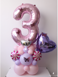 напольная композиция с цифрой