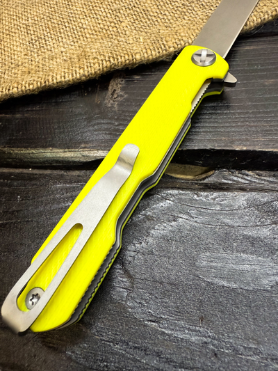 Складной нож Single EVO. СТАЛЬ ELMAX, G10 желтый