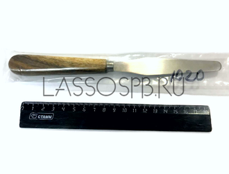 Шпатель для гипса 195 мм прямой с деревянной ручкой