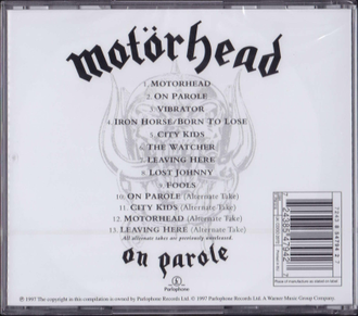 Купить диск Motorhead - On Parole в интернет-магазине CD и LP "Музыкальный прилавок" в Липецке