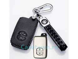 Чехол для ключа Тойота ЛК200 до 2015, Версо, Приус, Ярис до 2016 года (2 кнопки)