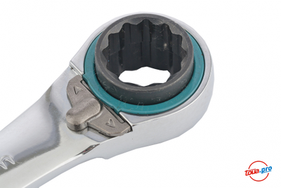 Набор ключей накидных с трещоткой, 8-19 мм, многоразмерные, реверсивные, CRV GROSS