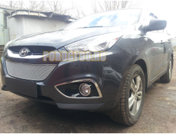 Защита радиатора Hyundai IX35 2010- chrome PREMIUM