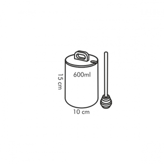 Емкость для меда GUSTITO 0.6 л, с разливной ложкой / Tescoma