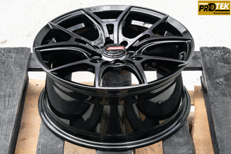 Комплект дисков R16 7,0J ET+38 4*100/4*114,3 RGW 040 Черный с полированными лучами под лаком (T451)