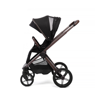 Коляска 2в1 Peppy Monaco Thermo 2026, Black (Черный) рама Коричневая