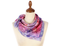 Павловопосадские шелковые платки 65x65 см (крепдешин), без бахромы