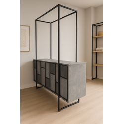 (РЕС-53) Стойка ресепшен Лофт высокий, с подсветкой