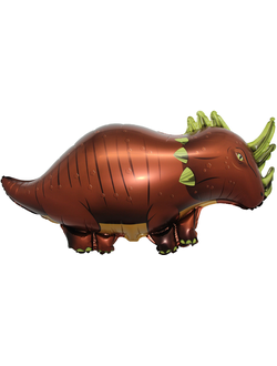 Динозавр Трицератопс, Коричневый, 97 см