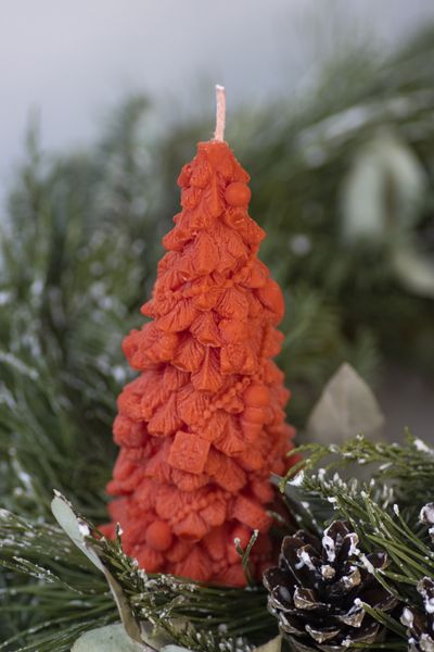 Свеча "Ёлка рождество" Красный