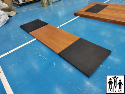 Помост для становой тяги компактный с морением 2740х720х40, Амортизаторы: 720*720*40 DNN