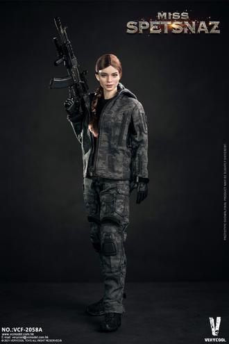 ПРЕДЗАКАЗ - Мисс Российский спецназ в чёрном (версия А) - КОЛЛЕКЦИОННАЯ ФИГУРКА 1/6 MCB Camouflage Russian Special Combat Women Soldier Black vest set (VCF-2058A) - VERYCOOL ?ЦЕНА: 20900 РУБ?