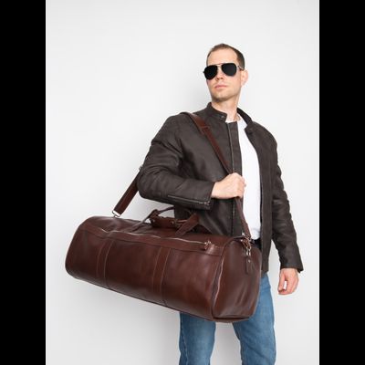 Кожаный портплед / дорожная сумка Milano Premium 
brown (арт. 4035-53)