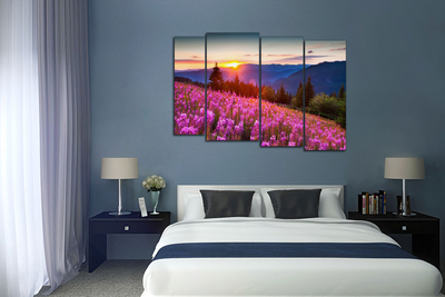 Модульная картина "Цветущий склон"