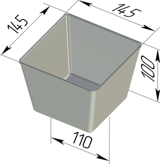 Хлебная форма 145 х 145 х 100 мм