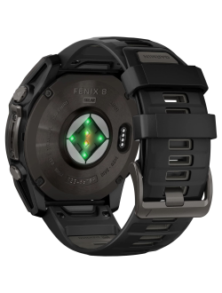 Часы Garmin Fenix 8 —51mm Solar Sapphire Carbon Gray DLC Titanium Black / Pebble Gray