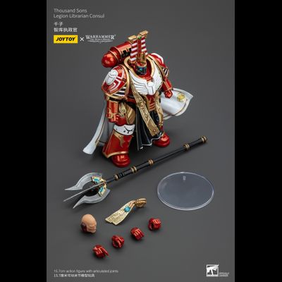 Библиарий-консул Тысячи Сынов (Warhammer Horus Heresy) - КОЛЛЕКЦИОННАЯ ФИГУРКА 1/18 Thousand Sons Legion Librarian Consul (JT6083) - JOYTOY