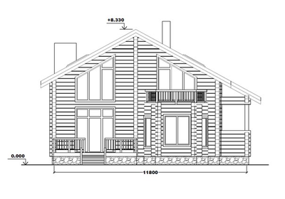 Дом из бревна ДБ-22, 225 м2