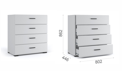 Комод Йорк, Белый Глянец