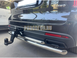 Защита заднего бампера двойная Папа Тюнинг d60/42 для Haval H5 2024-