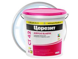 Краска фасадная акриловая ЦЕРЕЗИТ CT 42 Бесцветная база С 15 л