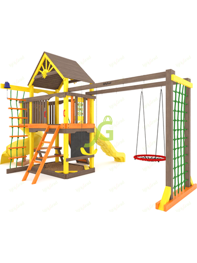 Детская площадка IgraGrad Шато с трубой (Дерево) мод.2