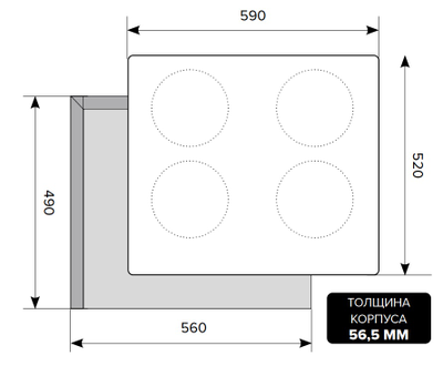 Индукционная варочная поверхность LEX EVI 640-2 BL