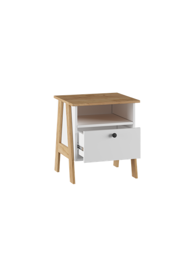 Теодора Тумба ПВШ Белый/Дуб крафт