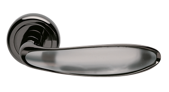 Дверные ручки Morelli Luxury MURANO NIN/NEUTRO Цвет - Черный хром/матовое стекло бесцветное