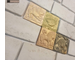 Декор-изразец к плитке под кирпич Kamastone Сказочные животные и цветы 3031, светло-коричневый с золотом