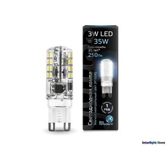 Gauss LED T15 3w 840 AC150-265v G9